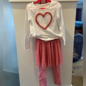 Girls Shimmery Heart glitter skirt pants children’s place outfit 5T